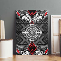 Black Aotearoa Taniko Motif Canvas Wall Art Vintage Maori New Zealand Tribal Art Pattern