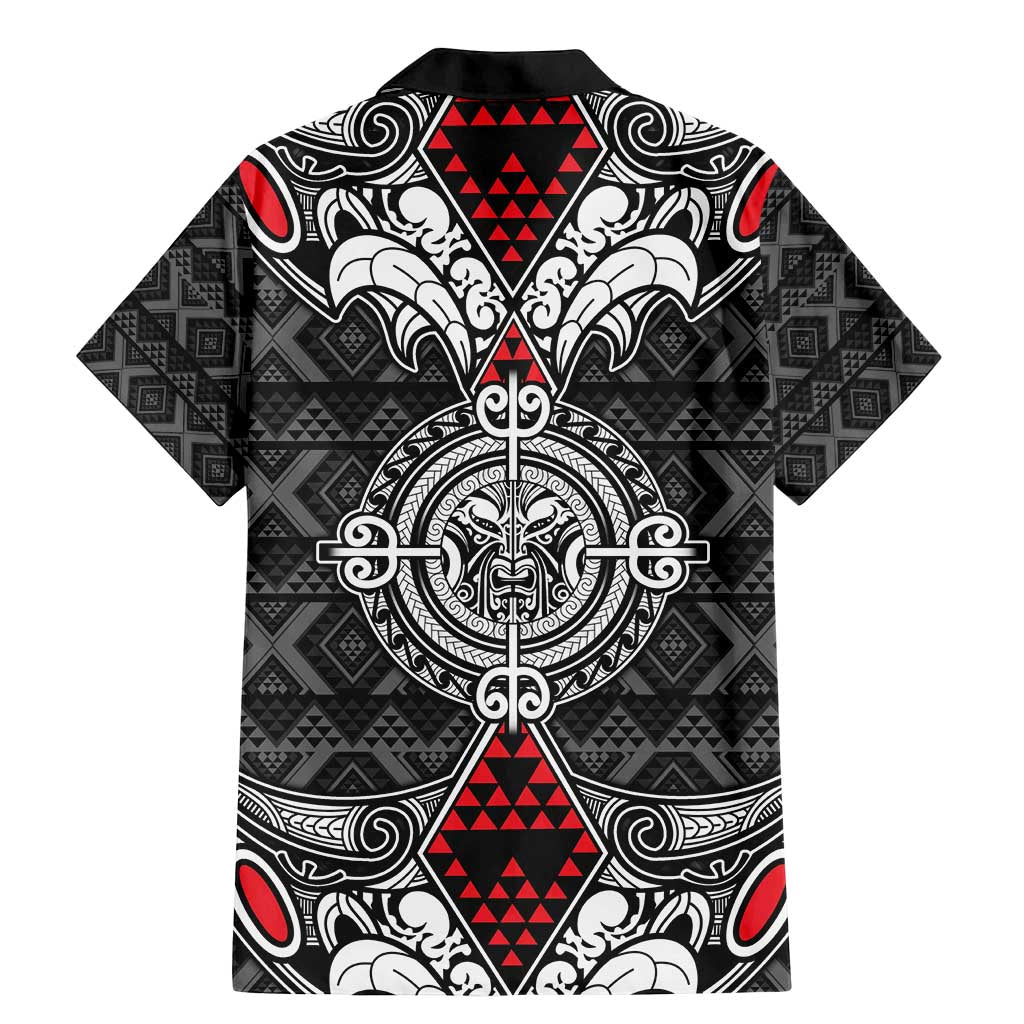 Black Aotearoa Tanilo Motif Family Matching Mermaid Dress and Hawaiian Shirt Vintage Maori New Zealand Tribal Art Pattern LT9 - Polynesian Pride
