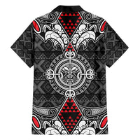Black Aotearoa Tanilo Motif Family Matching Short Sleeve Bodycon Dress and Hawaiian Shirt Vintage Maori New Zealand Tribal Art Pattern LT9 - Polynesian Pride