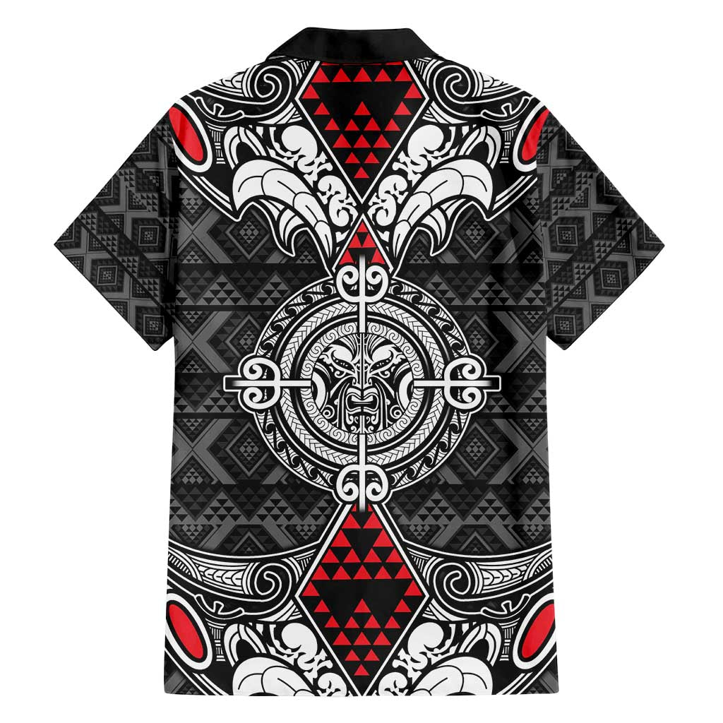 Black Aotearoa Tanilo Motif Family Matching Summer Maxi Dress and Hawaiian Shirt Vintage Maori New Zealand Tribal Art Pattern LT9 - Polynesian Pride