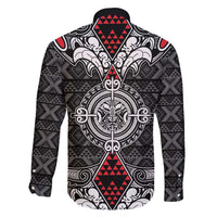 Black Aotearoa Tanilo Motif Family Matching Summer Maxi Dress and Hawaiian Shirt Vintage Maori New Zealand Tribal Art Pattern LT9 - Polynesian Pride