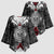 Black Aotearoa Taniko Motif Kimono Sleeve Blouse Vintage Maori New Zealand Tribal Art Pattern - Polynesian Pride