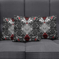 Black Aotearoa Taniko Motif Pillow Cover Vintage Maori New Zealand Tribal Art Pattern LT9 - Polynesian Pride