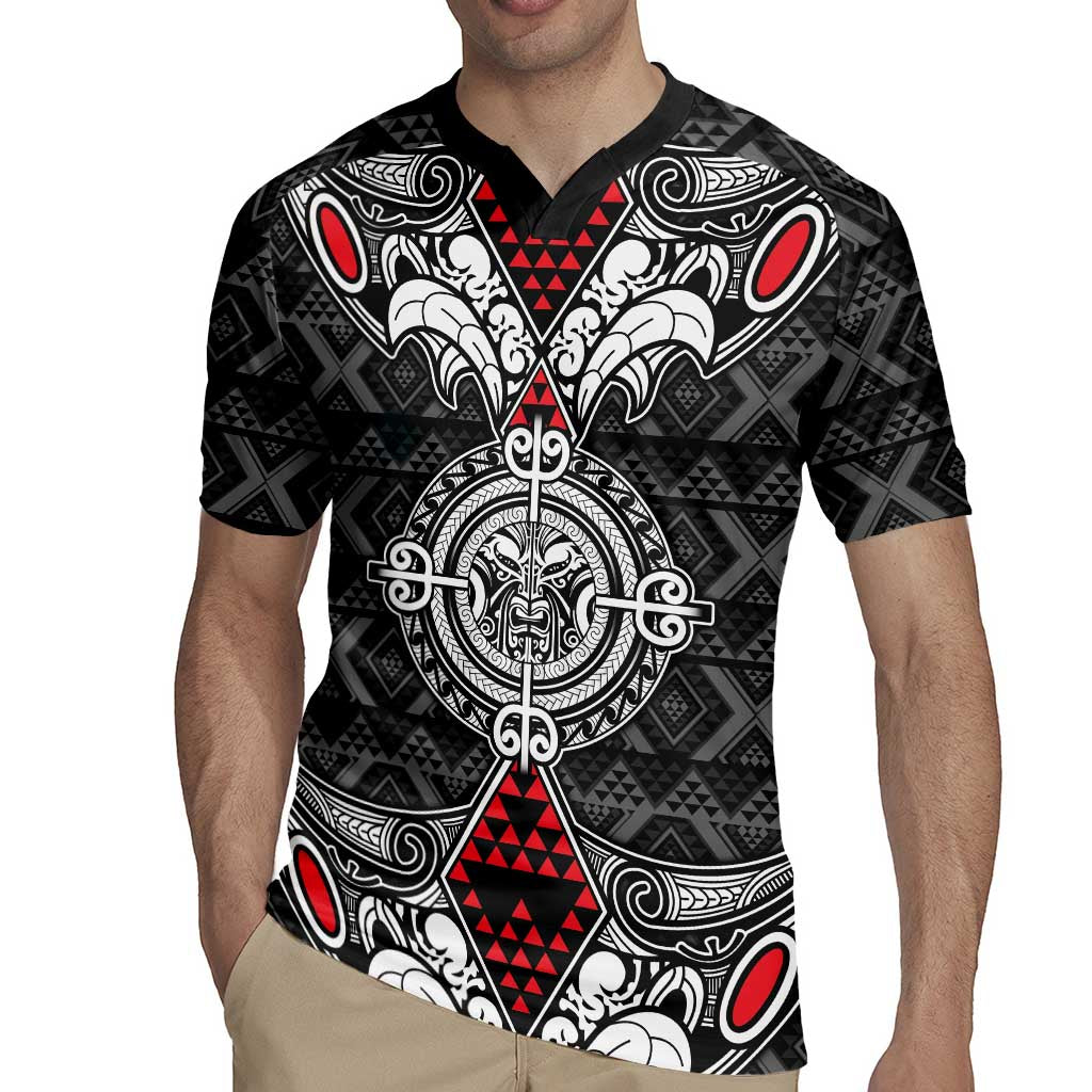 Black Aotearoa Tanilo Motif Rugby Jersey Vintage Maori New Zealand Tribal Art Pattern LT9 - Polynesian Pride