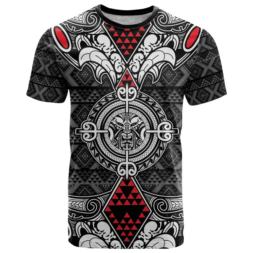 Black Aotearoa Tanilo Motif T Shirt Vintage Maori New Zealand Tribal Art Pattern LT9 Black - Polynesian Pride