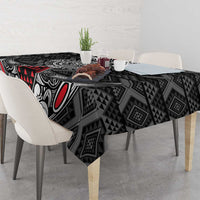 Black Aotearoa Taniko Motif Tablecloth Vintage Maori New Zealand Tribal Art Pattern LT9 - Polynesian Pride