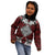 Red Aotearoa Tanilo Motif Kid Hoodie Vintage Maori New Zealand Tribal Art Pattern