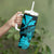 Kakau Polynesian Tribal Hawaiian Turtle Tumbler With Handle with Kanaka Maoli Teal