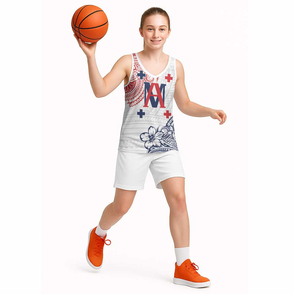 Kingdom of Uvea 1842-1860 Personalized Basketball Jersey Wallis and Futuna Polynesian Tribal Pattern - Polynesian Pride