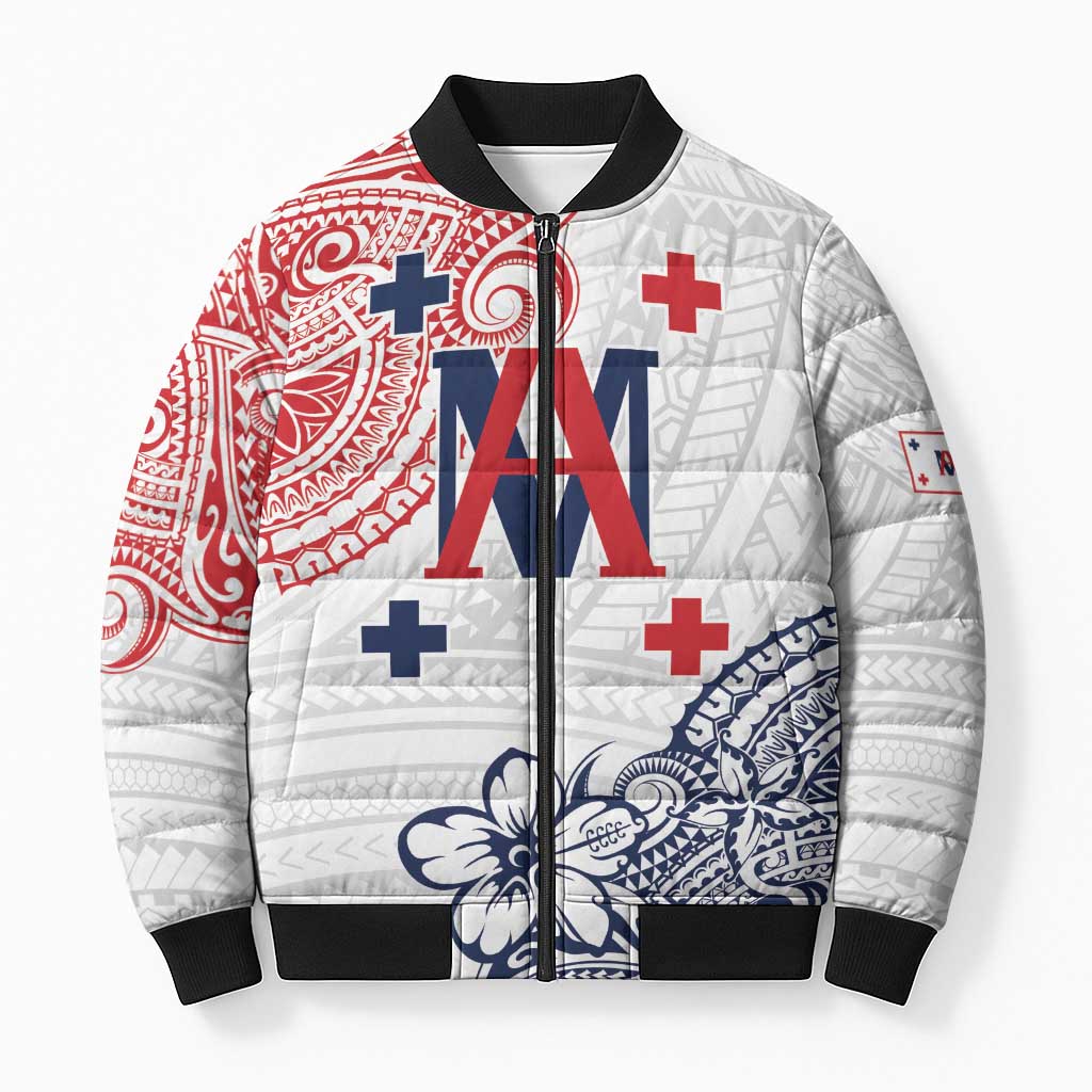 Kingdom of Uvea 1842-1860 Personalized Bomber Puffer Jacket Wallis and Futuna Polynesian Tribal Pattern - Polynesian Pride