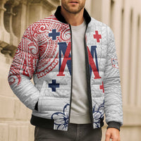 Kingdom of Uvea 1842-1860 Personalized Bomber Puffer Jacket Wallis and Futuna Polynesian Tribal Pattern - Polynesian Pride