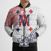 Kingdom of Uvea 1842-1860 Personalized Bomber Puffer Jacket Wallis and Futuna Polynesian Tribal Pattern - Polynesian Pride