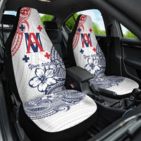 Kingdom of Uvea 1842-1860 Personalized Car Seat Cover Wallis and Futuna Polynesian Tribal Pattern LT9 One Size White - Polynesian Pride