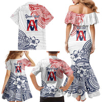 Kingdom of Uvea 1842-1860 Personalized Family Matching Mermaid Dress and Hawaiian Shirt Wallis and Futuna Polynesian Tribal Pattern LT9 - Polynesian Pride