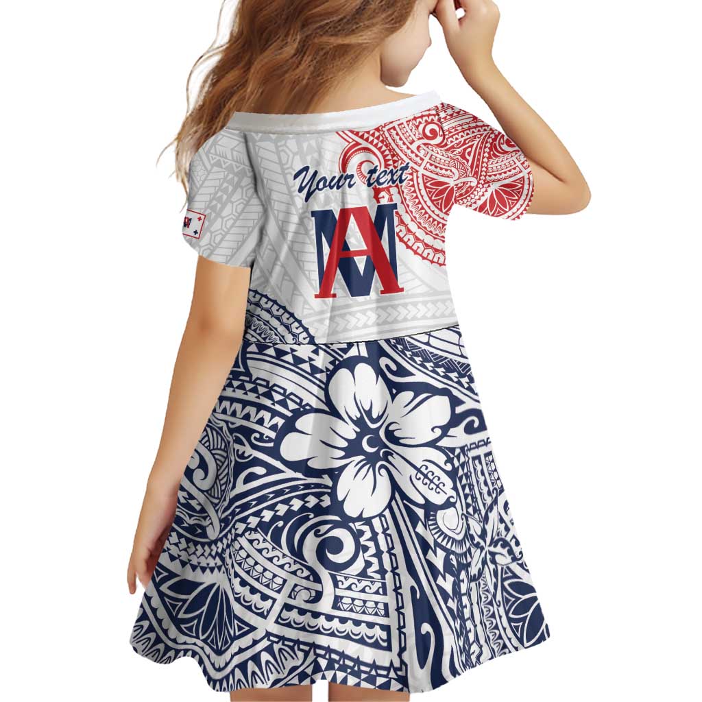 Kingdom of Uvea 1842-1860 Personalized Family Matching Off Shoulder Short Dress and Hawaiian Shirt Wallis and Futuna Polynesian Tribal Pattern