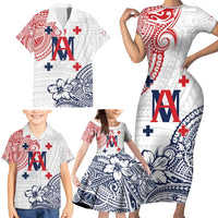 Kingdom of Uvea 1842-1860 Personalized Family Matching Short Sleeve Bodycon Dress and Hawaiian Shirt Wallis and Futuna Polynesian Tribal Pattern LT9 - Polynesian Pride