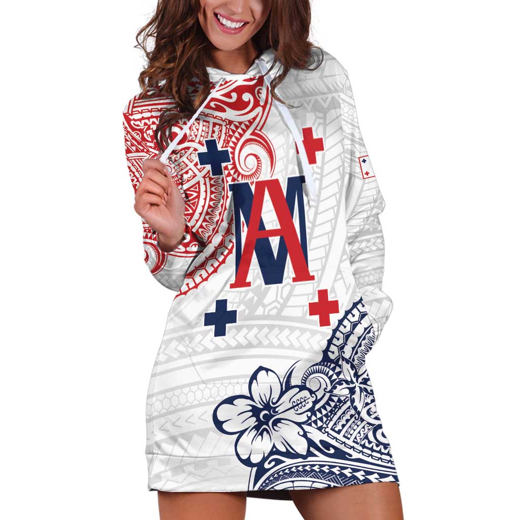 Kingdom of Uvea 1842-1860 Personalized Hoodie Dress Wallis and Futuna Polynesian Tribal Pattern