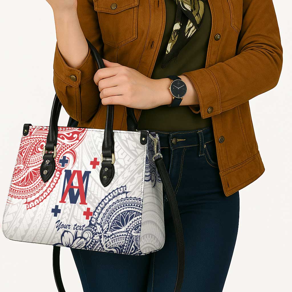 Kingdom of Uvea 1842-1860 Personalized Leather Bag Wallis and Futuna Polynesian Tribal Pattern - Polynesian Pride