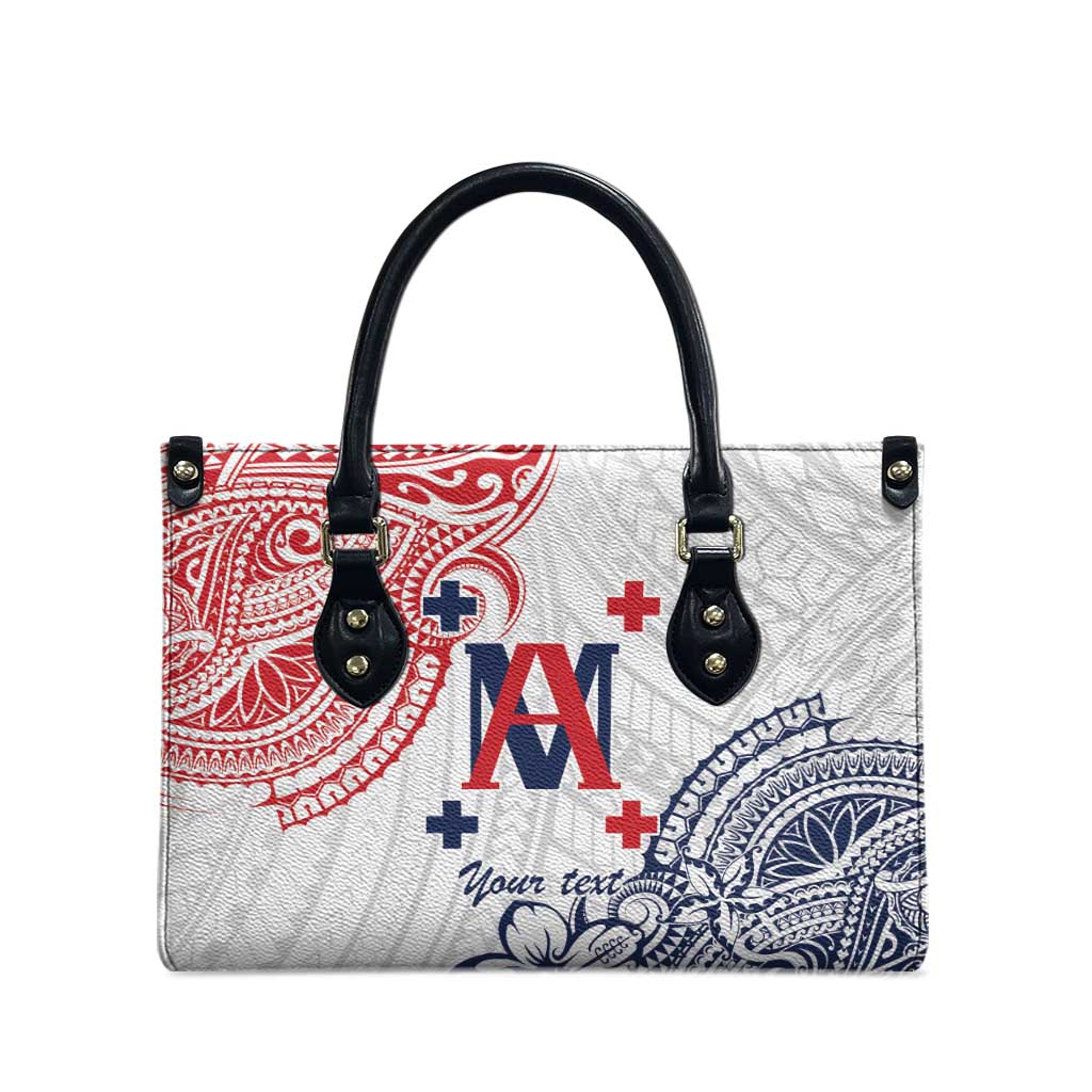 Kingdom of Uvea 1842-1860 Personalized Leather Bag Wallis and Futuna Polynesian Tribal Pattern - Polynesian Pride