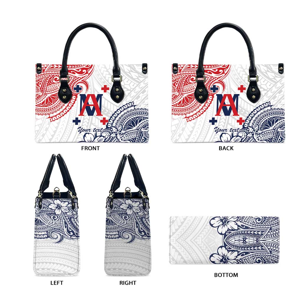 Kingdom of Uvea 1842-1860 Personalized Leather Bag Wallis and Futuna Polynesian Tribal Pattern - Polynesian Pride