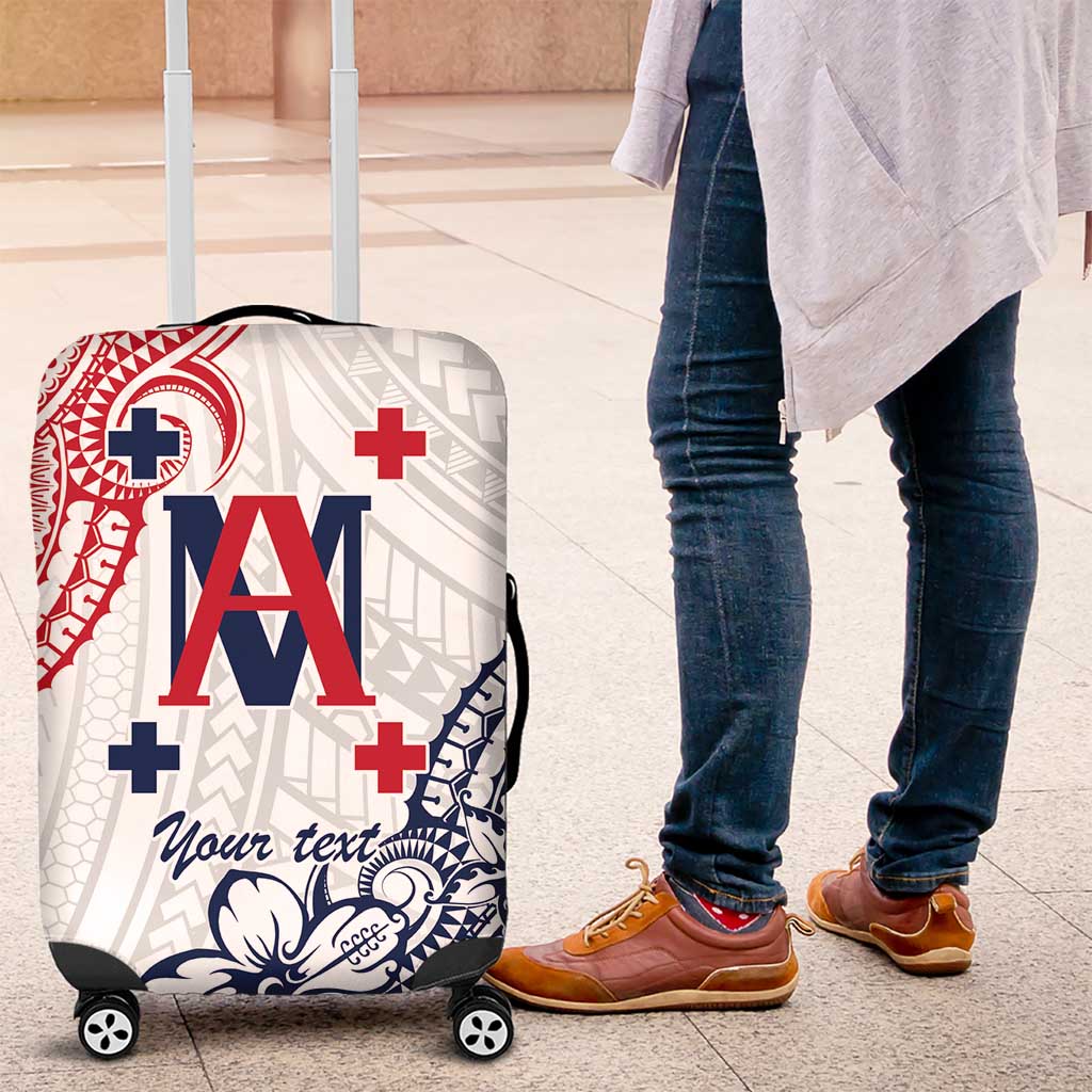 Kingdom of Uvea 1842-1860 Personalized Luggage Cover Wallis and Futuna Polynesian Tribal Pattern LT9 White - Polynesian Pride