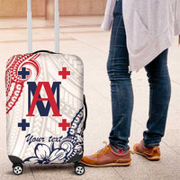 Kingdom of Uvea 1842-1860 Personalized Luggage Cover Wallis and Futuna Polynesian Tribal Pattern LT9 White - Polynesian Pride