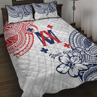 Kingdom of Uvea 1842-1860 Personalized Quilt Bed Set Wallis and Futuna Polynesian Tribal Pattern LT9 White - Polynesian Pride