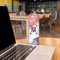 Kingdom of Uvea 1842-1860 Personalized Skinny Tumbler Wallis and Futuna Polynesian Tribal Pattern LT9 - Polynesian Pride