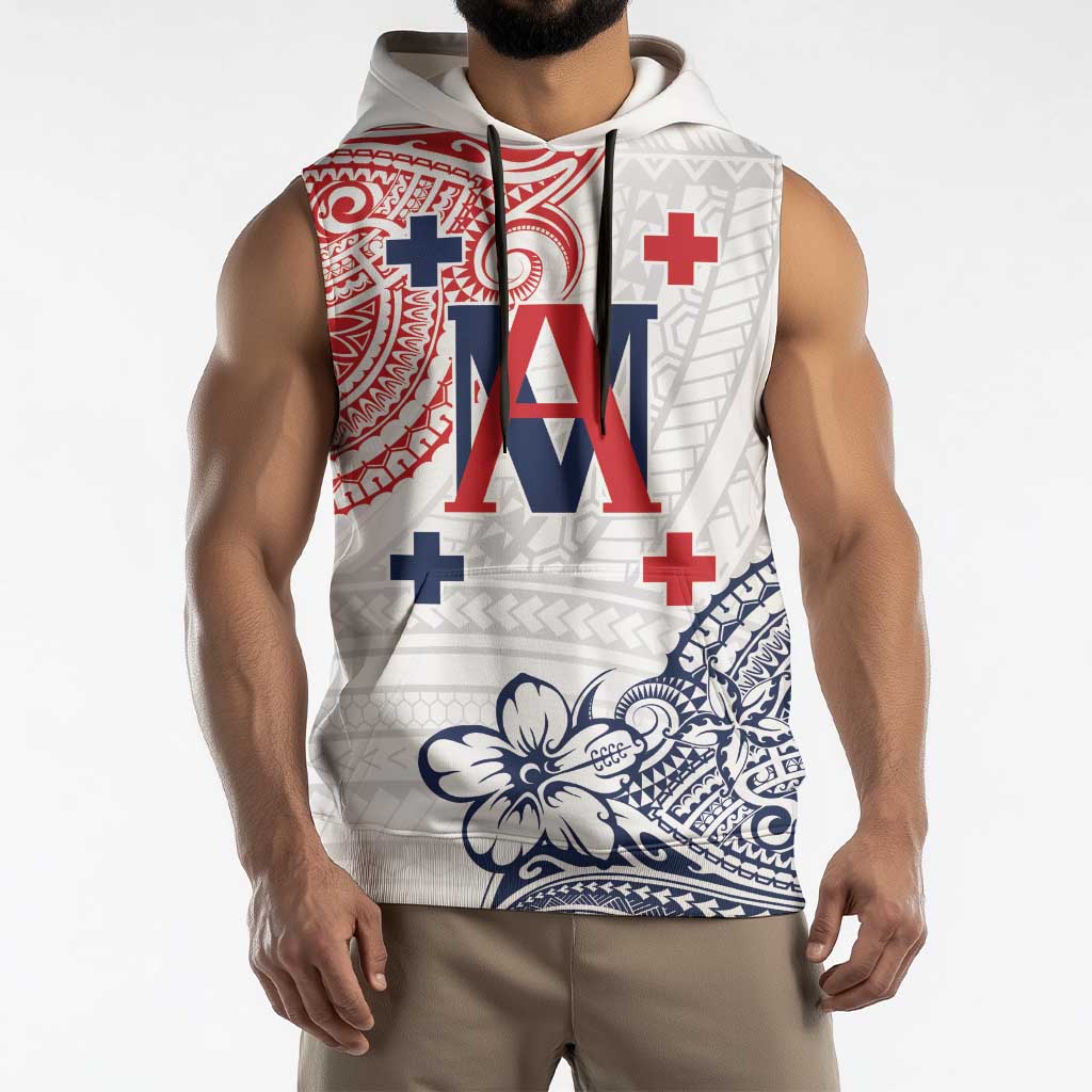 Kingdom of Uvea 1842-1860 Personalized Sleeveless Hoodie Wallis and Futuna Polynesian Tribal Pattern - Polynesian Pride