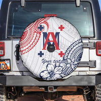 Kingdom of Uvea 1842-1860 Personalized Spare Tire Cover Wallis and Futuna Polynesian Tribal Pattern LT9 White - Polynesian Pride