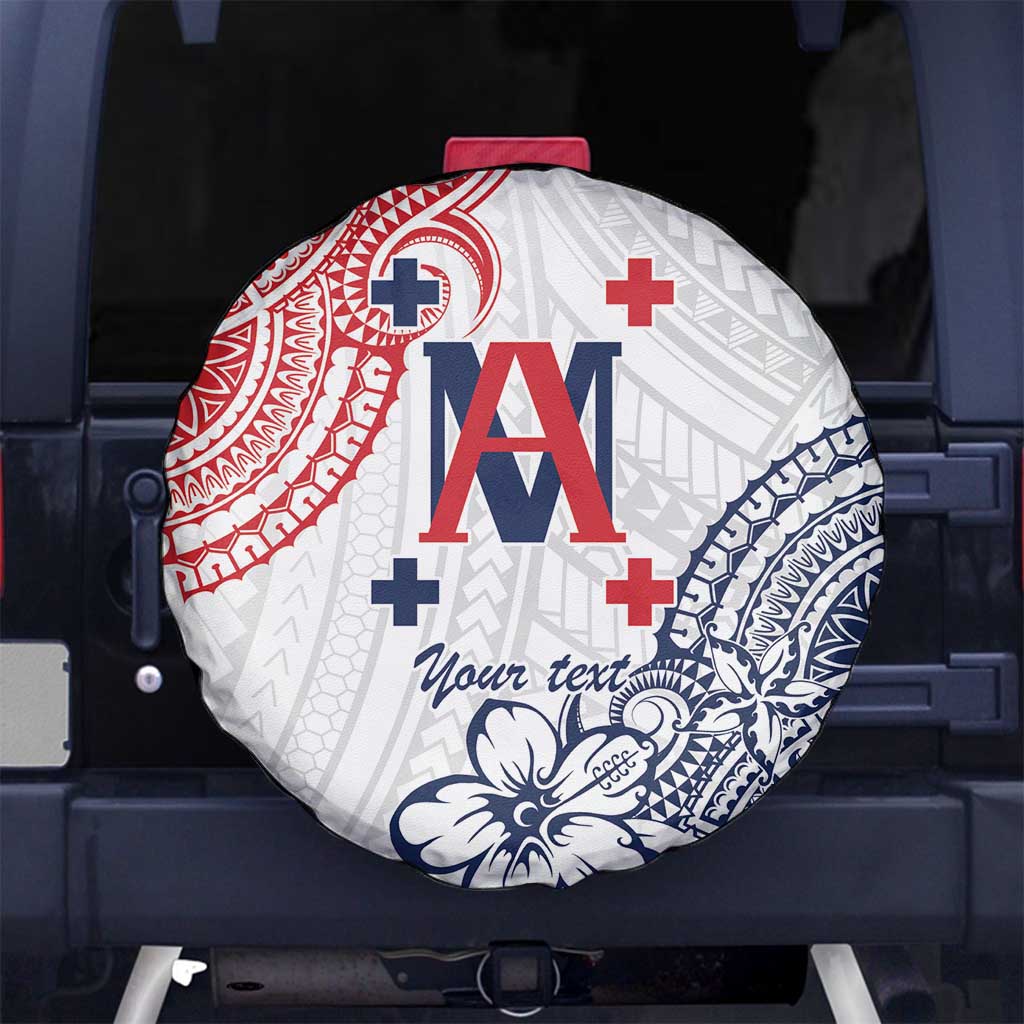 Kingdom of Uvea 1842-1860 Personalized Spare Tire Cover Wallis and Futuna Polynesian Tribal Pattern LT9 No hole White - Polynesian Pride