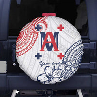 Kingdom of Uvea 1842-1860 Personalized Spare Tire Cover Wallis and Futuna Polynesian Tribal Pattern LT9 No hole White - Polynesian Pride