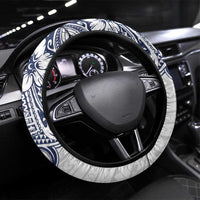 Kingdom of Uvea 1842-1860 Steering Wheel Cover Wallis and Futuna Polynesian Tribal Pattern LT9 Universal Fit White - Polynesian Pride