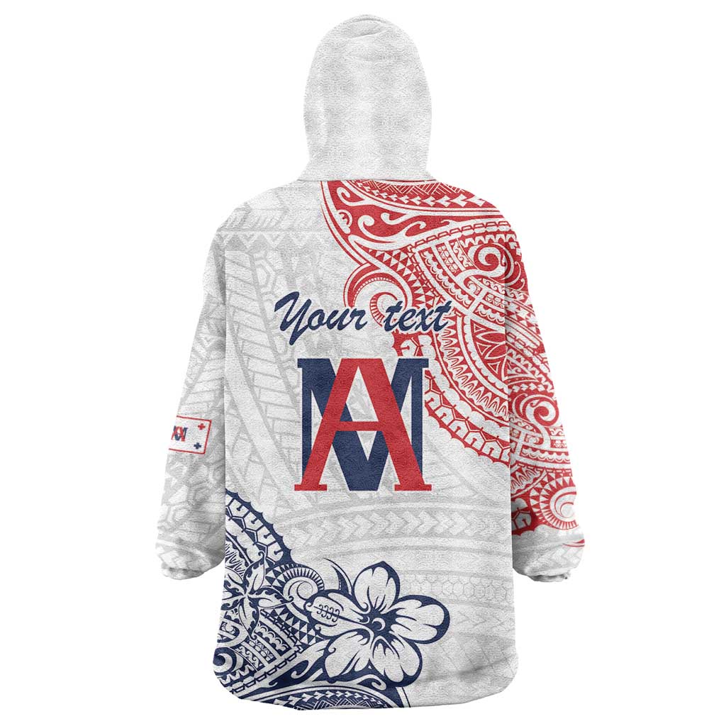 Kingdom of Uvea 1842-1860 Personalized Wearable Blanket Hoodie Wallis and Futuna Polynesian Tribal Pattern LT9 - Polynesian Pride