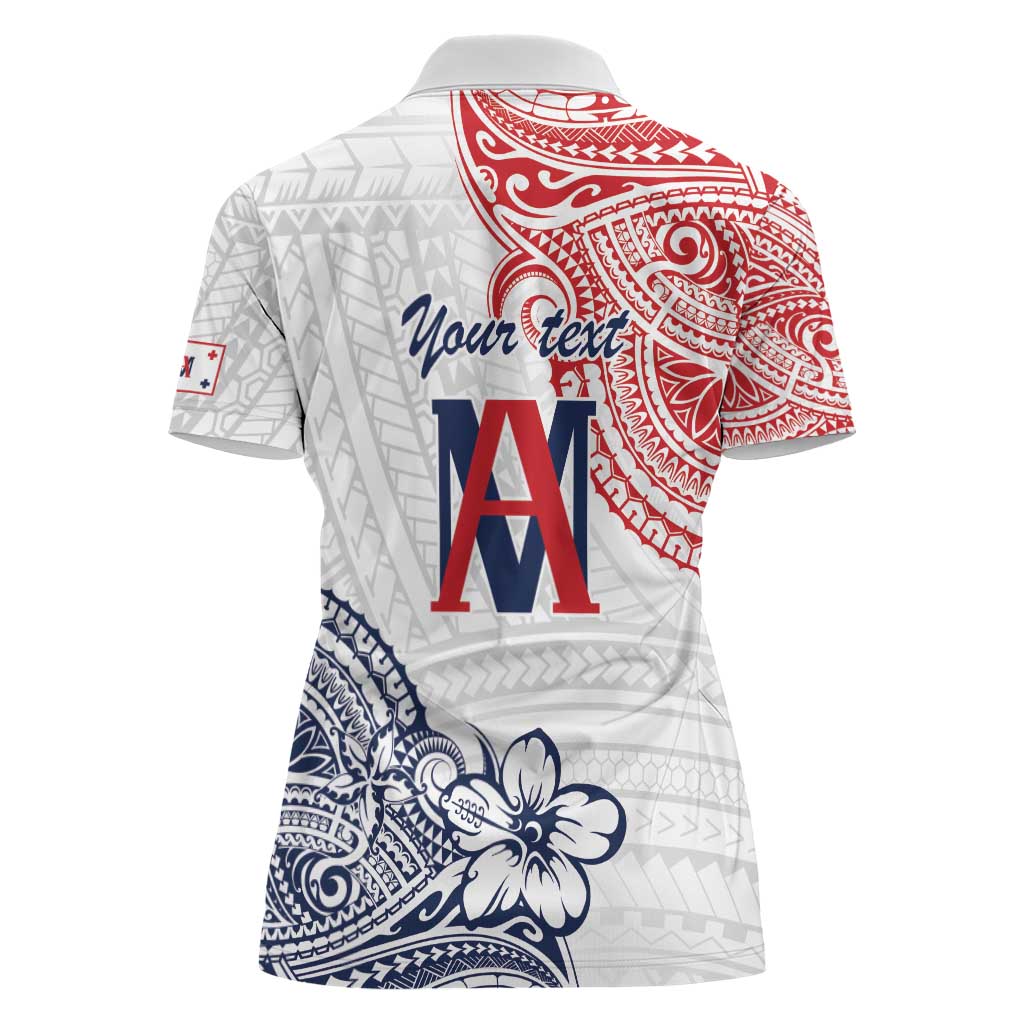 Kingdom of Uvea 1842-1860 Personalized Women Polo Shirt Wallis and Futuna Polynesian Tribal Pattern LT9 - Polynesian Pride