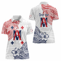 Kingdom of Uvea 1842-1860 Personalized Women Polo Shirt Wallis and Futuna Polynesian Tribal Pattern LT9 - Polynesian Pride