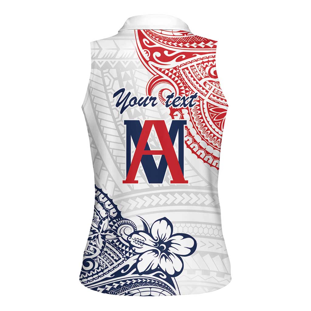 Kingdom of Uvea 1842-1860 Personalized Women Sleeveless Polo Shirt Wallis and Futuna Polynesian Tribal Pattern LT9 - Polynesian Pride