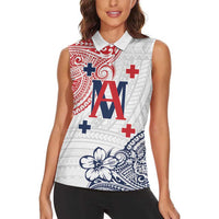 Kingdom of Uvea 1842-1860 Personalized Women Sleeveless Polo Shirt Wallis and Futuna Polynesian Tribal Pattern LT9 - Polynesian Pride