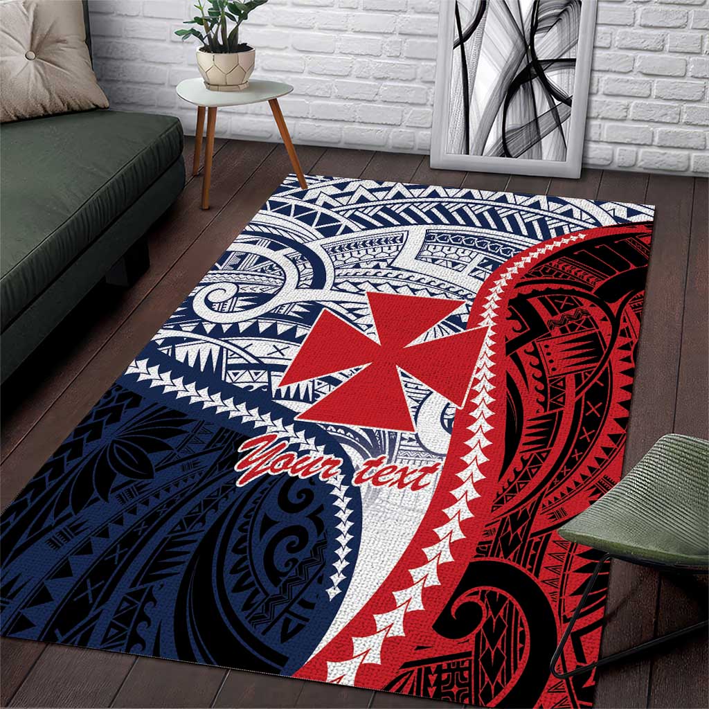 Kingdom of Uvea 1860-1886 Personalized Area Rug Wallis and Futuna Polynesian Tribal Pattern LT9 Red - Polynesian Pride