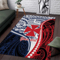 Kingdom of Uvea 1860-1886 Personalized Area Rug Wallis and Futuna Polynesian Tribal Pattern LT9 Red - Polynesian Pride