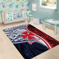 Kingdom of Uvea 1860-1886 Personalized Area Rug Wallis and Futuna Polynesian Tribal Pattern LT9 - Polynesian Pride