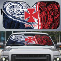 Kingdom of Uvea 1860-1886 Personalized Auto Sun Shade Wallis and Futuna Polynesian Tribal Pattern - Polynesian Pride