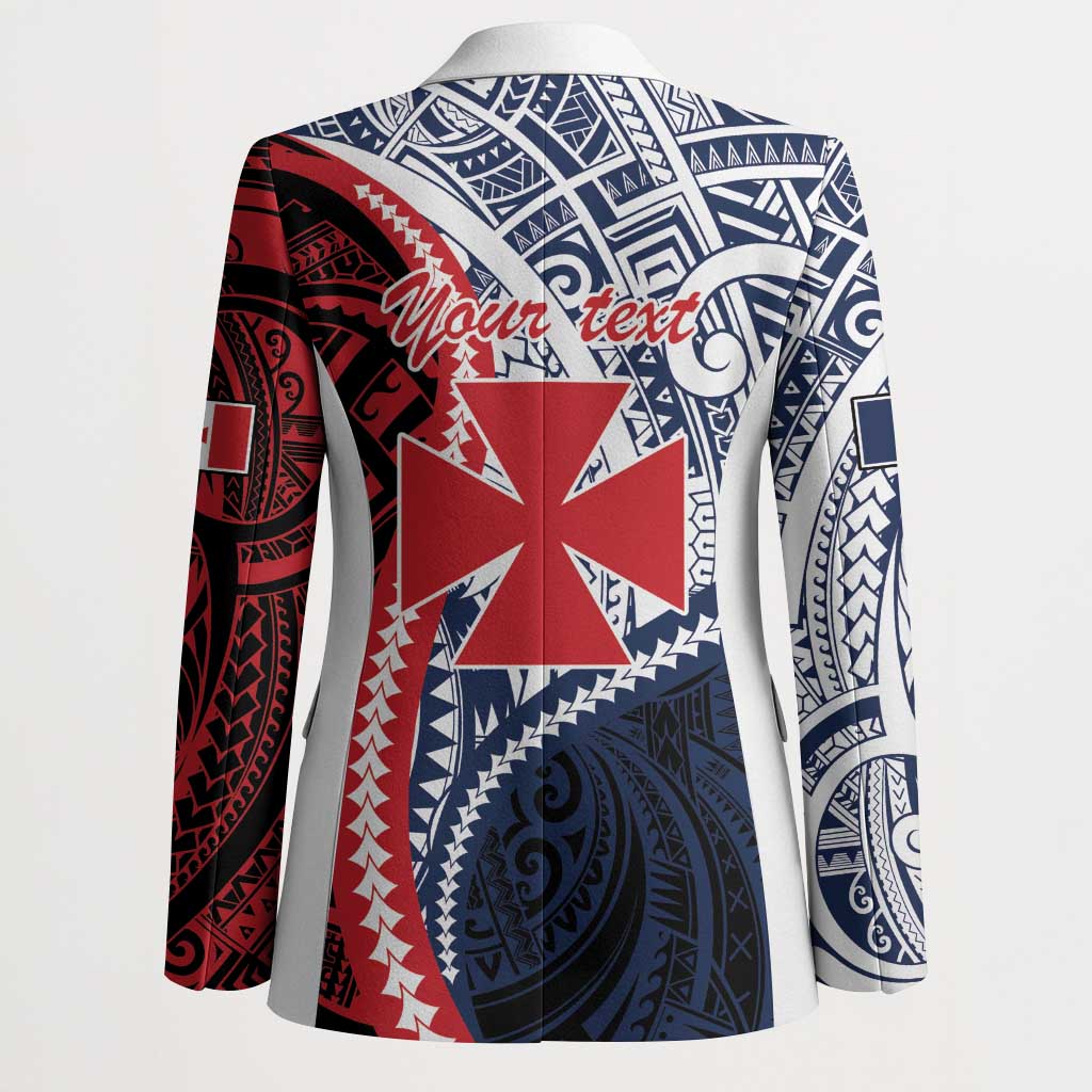 Kingdom of Uvea 1860-1886 Personalized Blazer Wallis and Futuna Polynesian Tribal Pattern - Polynesian Pride