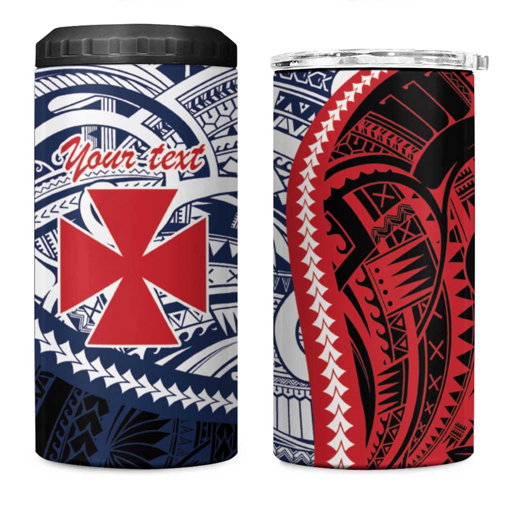 Kingdom of Uvea 1860-1886 Personalized 4 in 1 Can Cooler Tumbler Wallis and Futuna Polynesian Tribal Pattern LT9 One Size: 16 oz Red - Polynesian Pride