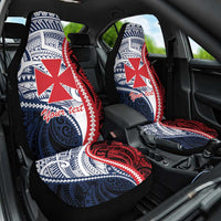Kingdom of Uvea 1860-1886 Personalized Car Seat Cover Wallis and Futuna Polynesian Tribal Pattern LT9 One Size Red - Polynesian Pride