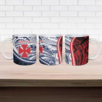Kingdom of Uvea 1860-1886 Personalized Ceramic Mug Wallis and Futuna Polynesian Tribal Pattern - Polynesian Pride