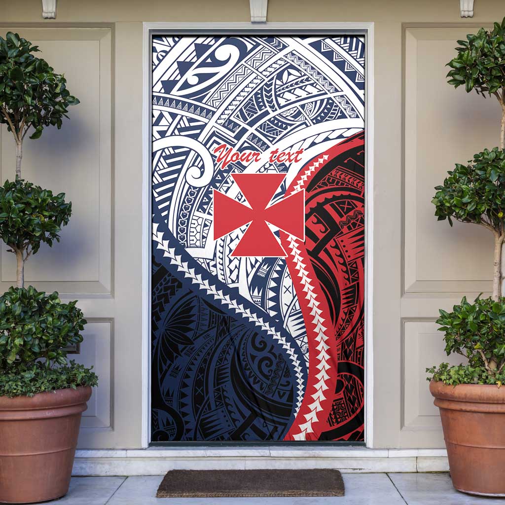 Kingdom of Uvea 1860-1886 Personalized Door Cover Wallis and Futuna Polynesian Tribal Pattern - Polynesian Pride