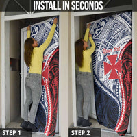 Kingdom of Uvea 1860-1886 Personalized Door Cover Wallis and Futuna Polynesian Tribal Pattern - Polynesian Pride