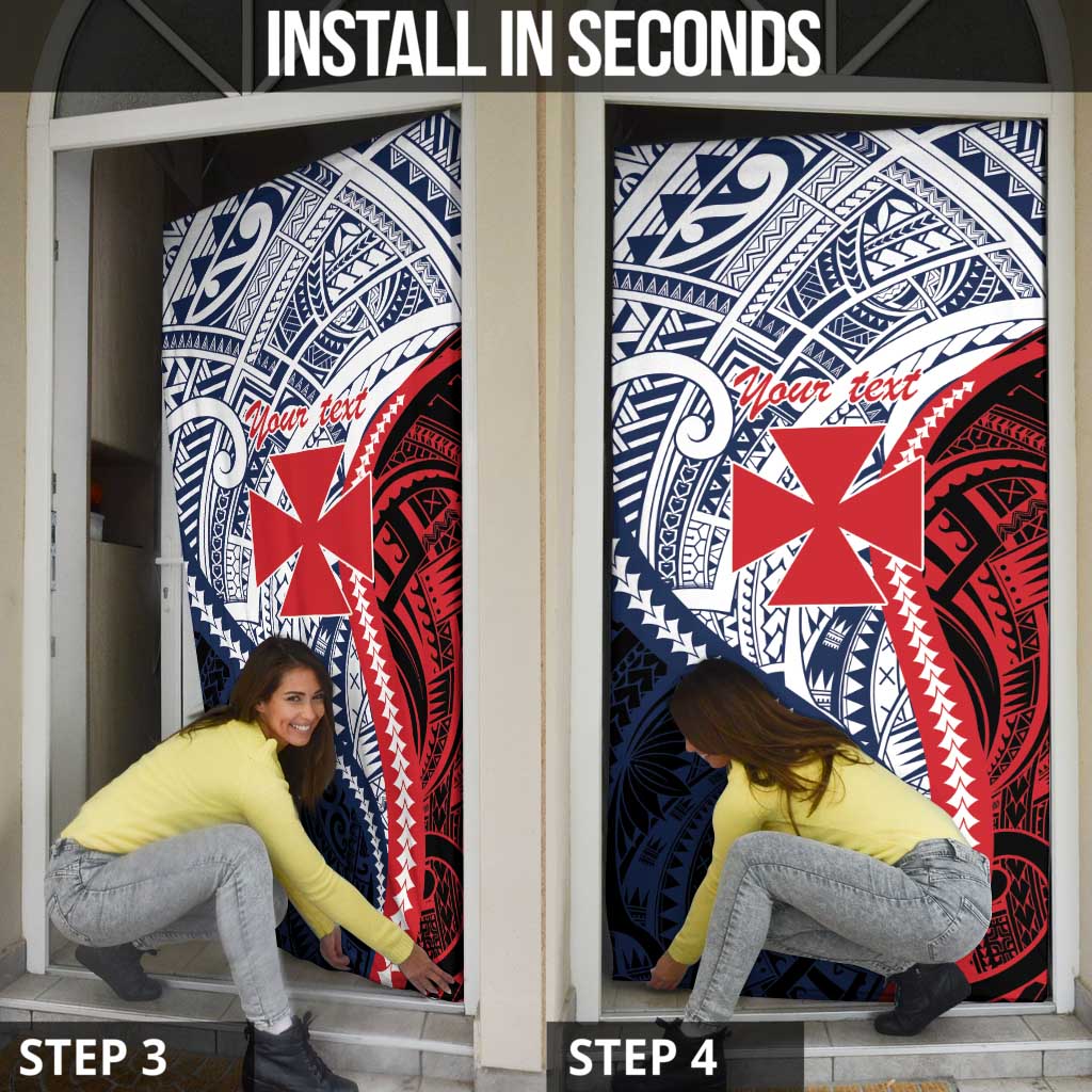 Kingdom of Uvea 1860-1886 Personalized Door Cover Wallis and Futuna Polynesian Tribal Pattern - Polynesian Pride