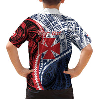 Kingdom of Uvea 1860-1886 Personalized Family Matching Puletasi and Hawaiian Shirt Wallis and Futuna Polynesian Tribal Pattern LT9 - Polynesian Pride